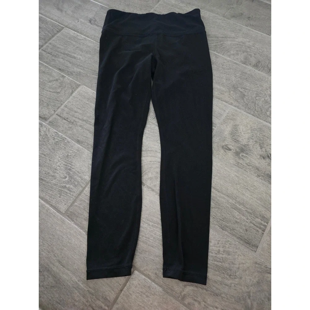 Ivivva by Lululemon Girls Black Cropped Athletic Leggings Size 8